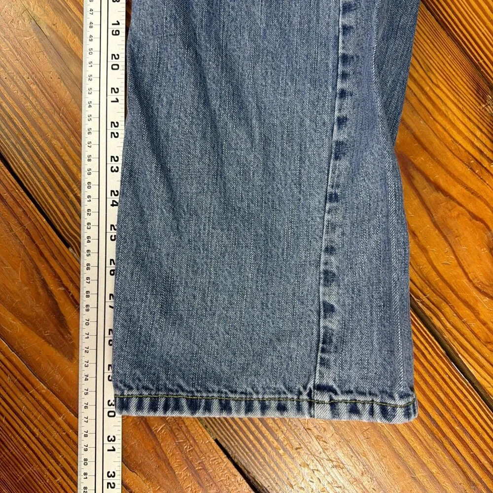 American Eagle Jeans Men's 40x30 Blue Relaxed Straight Cotton Denim Medium Wash